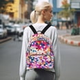 thumbnail image 7 of FORMRS Mini Backpack Purse for Women Travel Daypack Casual Shoulder Bag, Purple Colorful Circles, 7 of 7