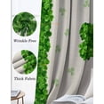 thumbnail image 6 of St. Patrick's Day Black Out Curtains 63 Inch Long, Room Darkening Draperies Curtains Panels, Green Lucky Shamrock Leaves Beige Thermal Insulated Curtain for Bedroom Living Room 52"x63" 2 Panels, 6 of 8