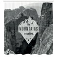 thumbnail image 3 of Ambesonne Adventure Shower Curtain, Mountains are Calling, 69"Wx84"L, Grey Dark Grey, 3 of 3
