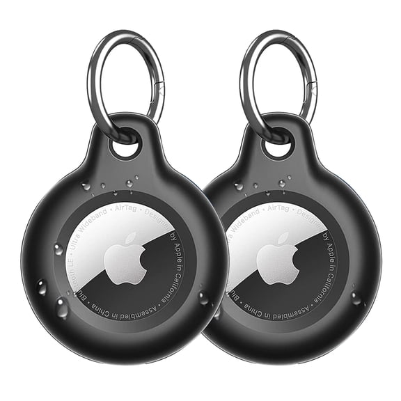 2 Pack Waterproof Airtag Holder, Airtag Keychain Case Full-Body Shockproof Anti-Scratch Small and Lightweight for Wallet, Keys, Pets.
