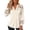 Beige-#006, variant on Lace Long Sleeve Tops for Women V Neck Button Sheer Crochet Mesh Tops Ruched Eyelet V Neck Business Work Office Shirts,Dark Green XL