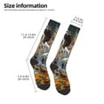 thumbnail image 3 of Bingfone Compression Socks for Women and Men Long Socks for Running Athletic Cycling Nurse-Sunflower Field Spotted Dog, 3 of 8