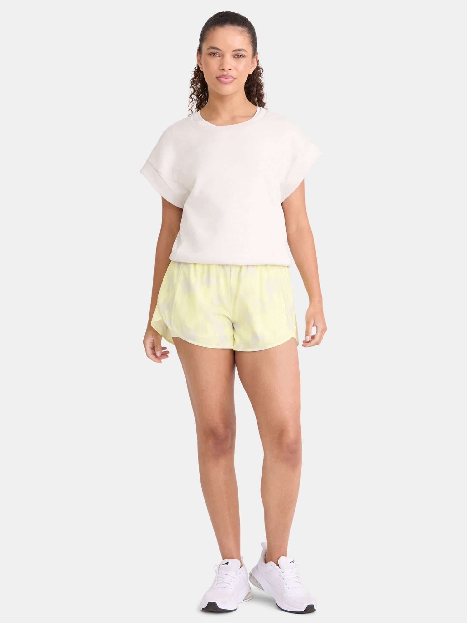 Avia Women's and Women's Plus Running Shorts with Bike Liner, Sizes XS-4X