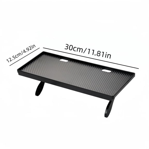 Portable Folding Lap Desk, Black Textured Tray with Folding Legs for Bed, Sofa and Floor
