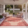 thumbnail image 3 of Safavieh Courtyard Millicent Medallion Indoor/Outdoor Area Rug, Beige/Red, 6'7" x 6'7" Square, 3 of 10