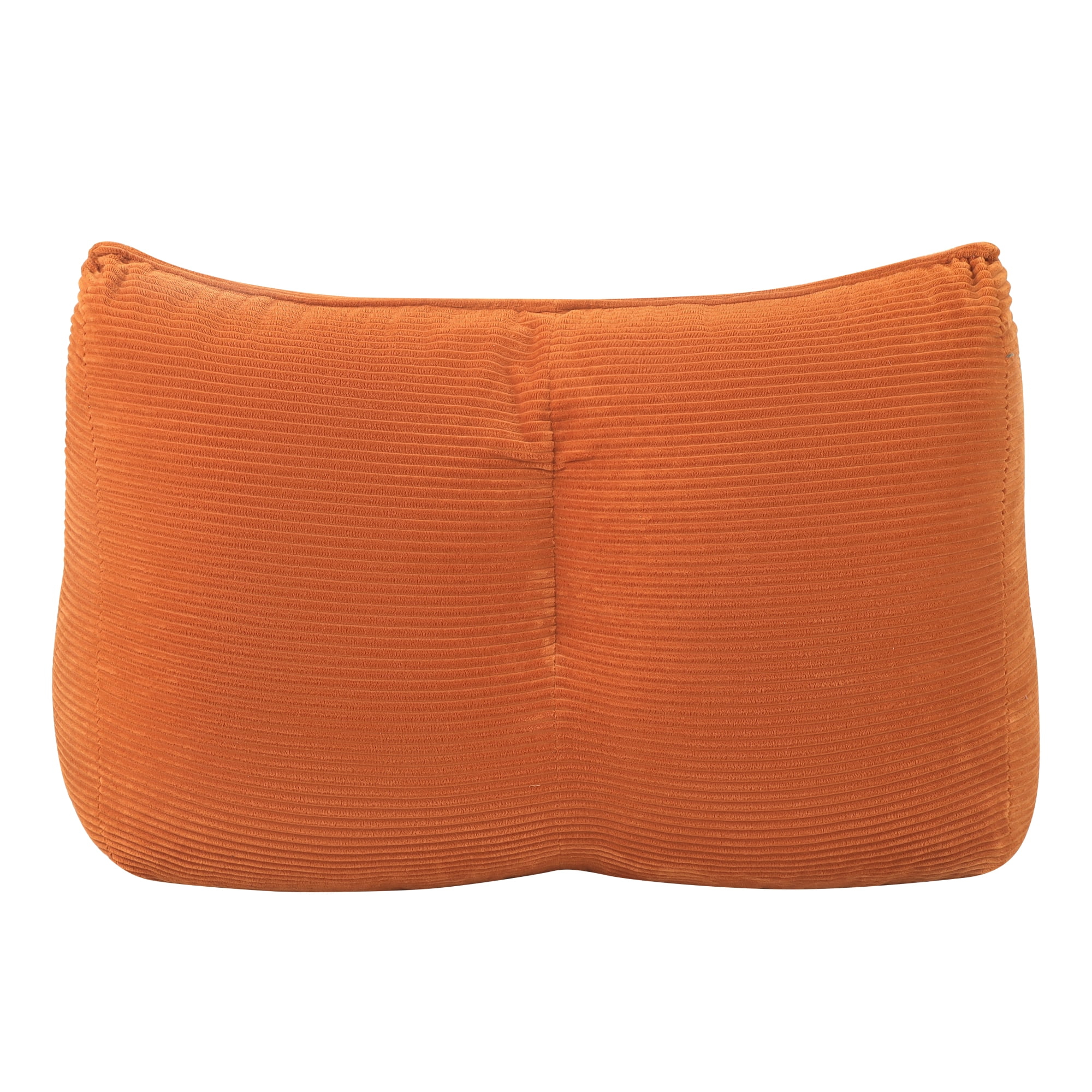 Leumius Cozy Fluffy Cloud Lazy Sofa, 2-Seater Corduroy Bean Bag Lounge Chair, Lightweight Single-Seat Couch for Living Room, Bedroom, Dorm Room, Office & Small Spaces,Orange