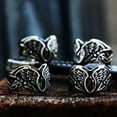 thumbnail image 2 of HOOUN Green Crystal Angel Wings Ring Stainless Steel Male Female Vintage Wedding Ring-7, 2 of 3