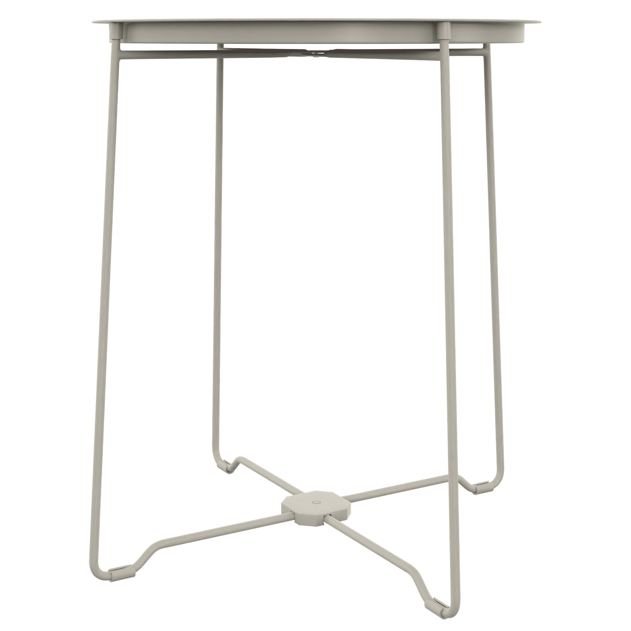 Mainstays Steel Outdoor Tray Top Side Table, White