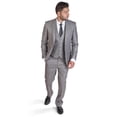 thumbnail image 1 of Two Button Notch Lapel Slim Fit Men 3 Piece Vested Silver Grey Suit - Dress Suit For Men, 1 of 1