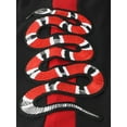 thumbnail image 5 of Ma Croix Mens Premium Hip Hop Skinny Taped Stripe Track Pants with Snake Embroidery, 5 of 6