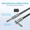 thumbnail image 4 of New bee Guitar cable 10 ft Electronic Instrument Bass Amplifier cable 6.35mm plug Strong Right Angle/L-shape optional compatible effect/bass/electric guitar,Black, 4 of 9