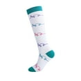 thumbnail image 1 of Unisex Multi Color Printed Sweat Wicking Breathable Sports Compression Socks Elastic Long Tube Design, 1 of 3