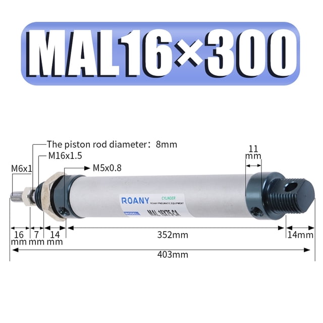 Pneumatic Cylinder Bore 25-500mm Stroke Single Lever Pneumatic Air Cylinder ,Multifunctional