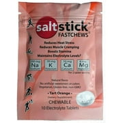 SaltStick Fastchews Electrolyte Tablets: Box of 12 packets, 10 tablets per packet Perfectly Peach