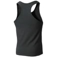 thumbnail image 3 of FRSASU Men's Ribbed Knit Tank Top Stylish Sleeveless Shirt for Summer Casual Workout Shirt Dark Gray, 3 of 6