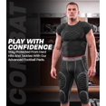 thumbnail image 4 of Exxact Sports Combat 7-Pad Adult Football Girdle for Men with Cup Pocket, Padded Compression Shorts with Integrated Pads, Men's Girdle Football (AL, Black), 4 of 6
