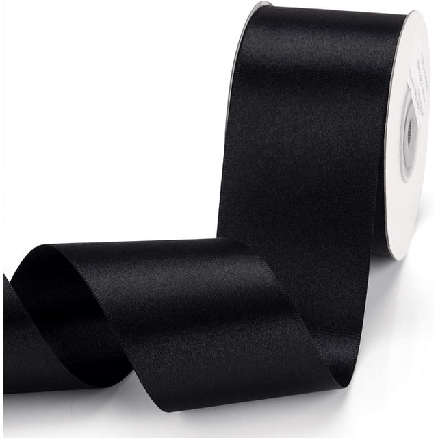 cvtubhi Filan Double Faced Satin Ribbon 2 Inch x 25 Yards Double Sided Solid Polyester Ribbon for Gift Wrapping Party Hair Braids Bow Shower Decoration Floral Arrangement Craft Supplies