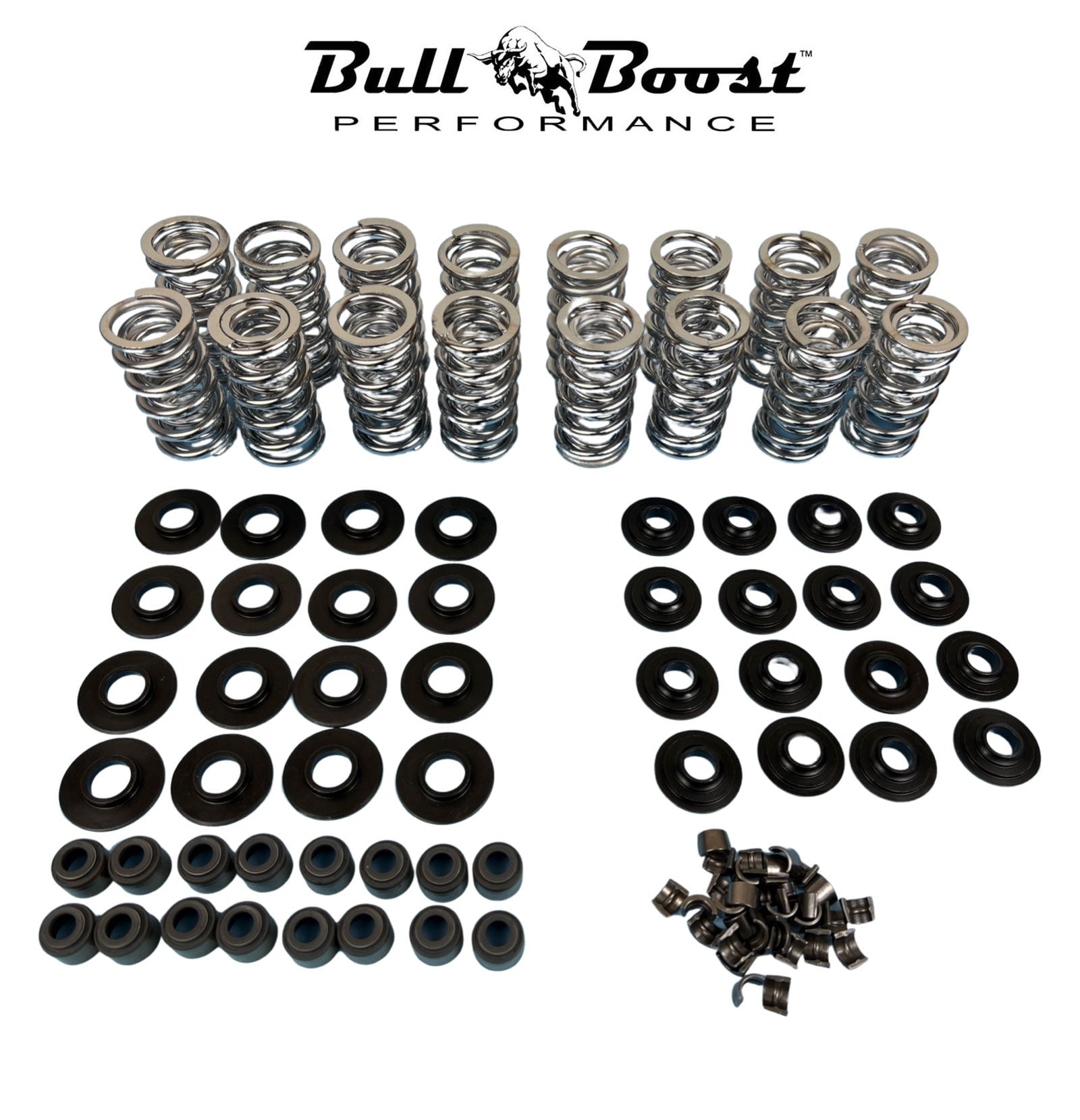 Dual Spring Kit .660" 660 Steel Titanium Retainers for Chevrolet Camaro
