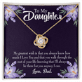 thumbnail image 3 of To My Daughter My Greatest Wish From Dad Infinity Knot Necklace Message Card, 3 of 17