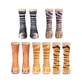 thumbnail image 2 of Gustave 5 Pairs Unisex Funny Animal Paw Socks 3D Printed Novelty Crew Socks Cat Dog Tiger Zebra Animal Feet Socks for Women Men, 2 of 8