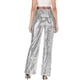 thumbnail image 2 of Shiny Metallic Flare Leggings For Women, Sexy High Waisted Bell Bottom Pants, 2 of 4