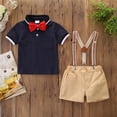 thumbnail image 4 of Sngxgn Toddler Baby Boy Outfit Baby Clothes Long Sleeve Sweatshirt Jogger Pants Cute Baby Clothing(Navy,100), 4 of 4
