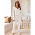 thumbnail image 6 of Women'S Lounge Sets Fall Fashion 2 Piece Outfits Sweater Pajama Set Fuzzy Loungewear Matching Winter Clothes White XL, 6 of 9