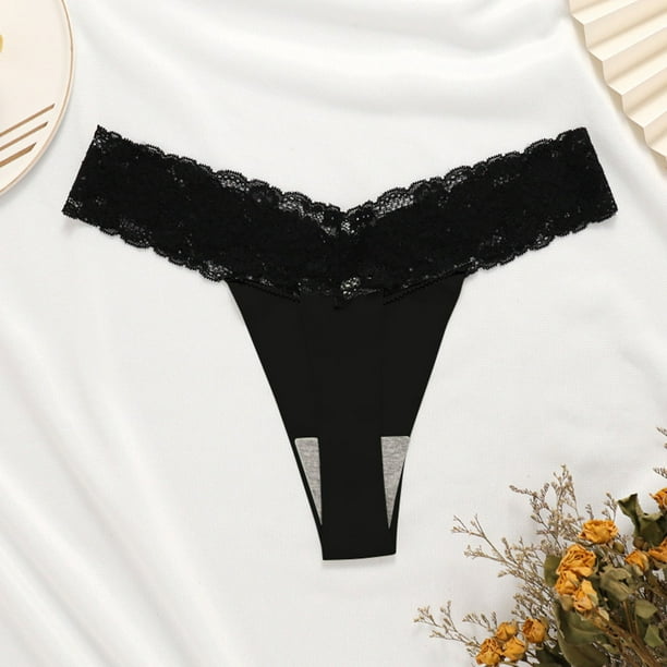 B91xZ Women's Cotton Bikini Brief Underwear Cool Comfort Cotton Brief  Underwear,L Black 