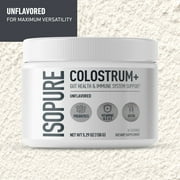 Isopure Colostrum + Gut Health & Immune System Support, Unflavored, 30 servings