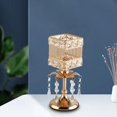 thumbnail image 4 of Candelabro de cristal para decoración de inauguración de la casa. 26 cm alto, 4 of 8