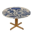 thumbnail image 3 of Acheng Floral Design Fine Foliage Lace Round Tablecloth for Picnic Dining Kitchen Farmhouse 100% Polyester Fiber 54-58, 3 of 8