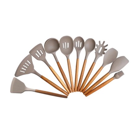 

Silicone Kitchenware Set Cooking Spatula Spoon Acacia Wooden Handle Cookware Cooking Spatula Spoon Silicone Kitchenware Set High Temperature Resistance Acacia Wooden Handle Cookware 10 Suit