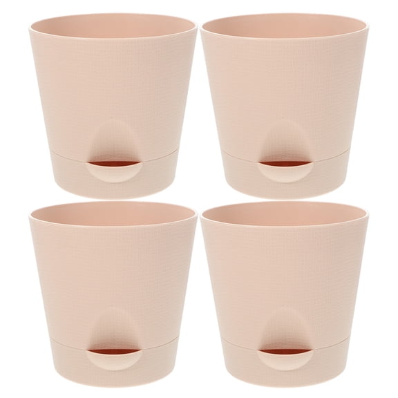FRCOLOR 4 Sets Self Watering Plant Pots Automatic Watering Planter Flower Pots Plastic Planters
