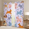 thumbnail image 2 of Homewish Kawaii Animal Blackout Curtains,Cartoon Pet Dog Curtains Pack of 2 (42x84 Each),Purple, 2 of 6