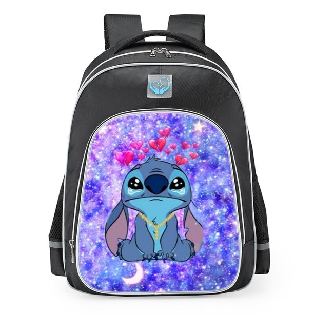 Mochila de punto Kawaii de Disney, Mochila con capacidad para cremallera, Mochila escolar para estudiantes, Mochila con estampado de Halloween, Bolsa de viaje para niños, regalo hola suerte unisex