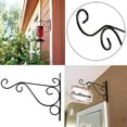 thumbnail image 4 of ganchos de metal para colgar plantas, soporte de pared para exteriores, para plantas, macetas, comederos para pájaros, campanillas de viento y linternas, 4 of 7