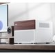 thumbnail image 3 of Funda para PC JONSBO N4, NAS blanca, madera de nogal, 8 compartimentos, micro ATX, 3 of 9