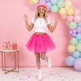 thumbnail image 3 of EANJE Fashion Ballet Skirt For Women Pleated Gauze Short Skirt Adult Dancing Skirt Tutu Skirts Hot Pink One Size, 3 of 6