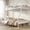 White, variant on Twin Over Full Metal Bunk Bed Frame with Ladder and Guardrails, Heavy Duty Steel Construction with Sturdy Slats, Space-Saving Design for Dorm, Bedroom and Apartment, No Box Spring Needed, White