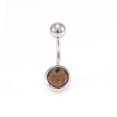 thumbnail image 6 of Package of 2 Belly Button Rings Navel Piercing with Jewels 14g, 6 of 10