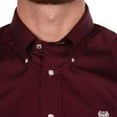 thumbnail image 3 of Cinch Mens Classic Fit Long Sleeve Button Open Pocket Solid Basic Shirt, Burgundy, 3 of 5