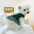 thumbnail image 4 of Pebbuoy Pet Dress Comfortable Fashionable Dog Princess Dress with Bow Decoration And Traction Ring Pet Supplies, 4 of 8