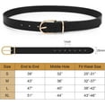 thumbnail image 7 of 3 Pack Women's Leather Belts for Jeans Pants Fashion Gold Buckle Ladies Dress Belt, 7 of 7
