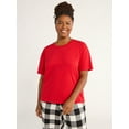 thumbnail image 4 of Joyspun Women’s Sleep Tee with Short Sleeves, Sizes XS-3X, 4 of 6