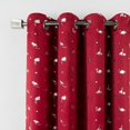thumbnail image 5 of Silver Foil Dinosaur Printed Blackout Curtains Cardinal Red - 84, 5 of 5