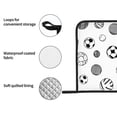 thumbnail image 5 of 2 Pack Kitchen Pot Holders Heat Resistant Oven Hot Pads With Hand Pockets And Hanging Loops For Baking Cooking 8x8in Minimalist Vector Geometric Sports Balls, 5 of 9