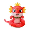 thumbnail image 1 of Serpiente de peluche china, juguete de serpiente, accesorio para fotos, manualidades, regalo decorativo de primavera Rojo, 1 of 9