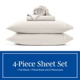 thumbnail image 6 of Wamsutta 1846 4-Piece 650 Thread Count Gardenia Egyptian Giza Cotton Sateen Bed Sheets, King-Deep Pocket, 6 of 10