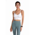 thumbnail image 4 of Women's Sports Bras Woman Bras With String Quick Dry Shockproof Running Fitness Large Size Underwear Bras for Women No Underwire White XL, 4 of 8