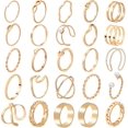 thumbnail image 1 of 18-31 Piezas Anillos de Nudillos para Mujeres Conjuntos de Anillos Apilables Niñas Anillos de Dedo Articulados Vintage Juego de Anillos de Oro para Mujeres Hombres Anillos de Cristal con Flores Tallad, 1 of 4
